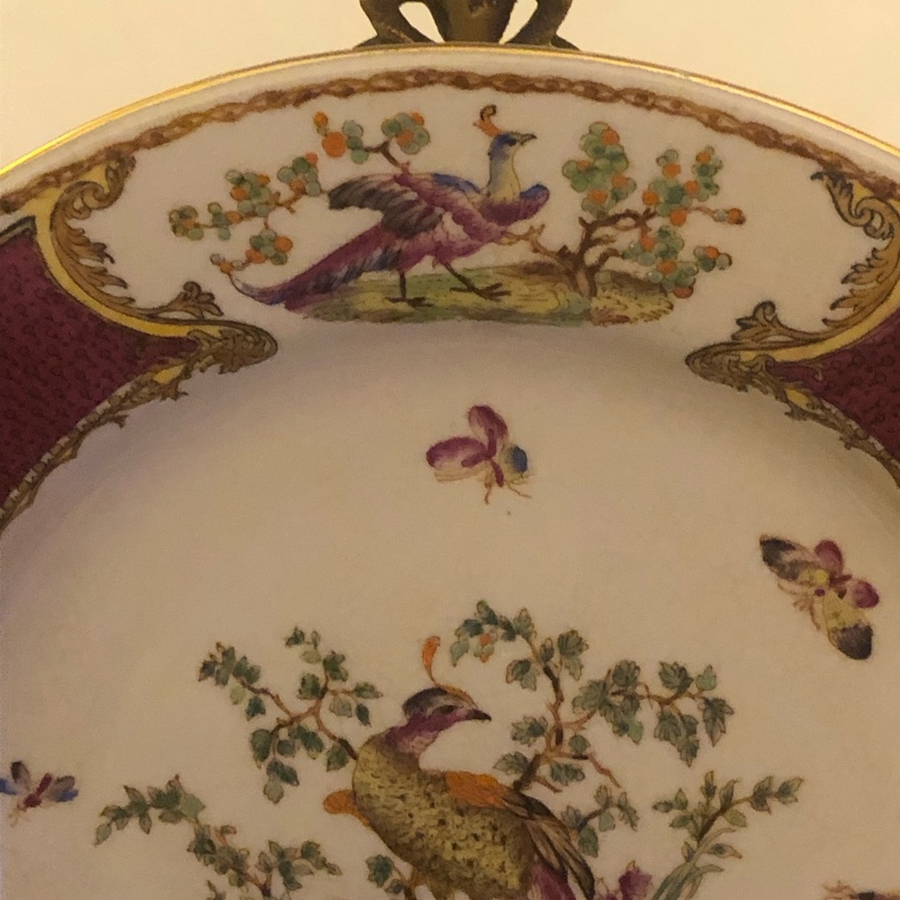 Gorgeous Vintage Display or Wall Plate Pheasant Motif Circa 1980’s 10 1/4” Fancy - Picture 4 of 11